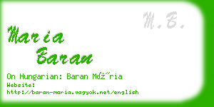 maria baran business card